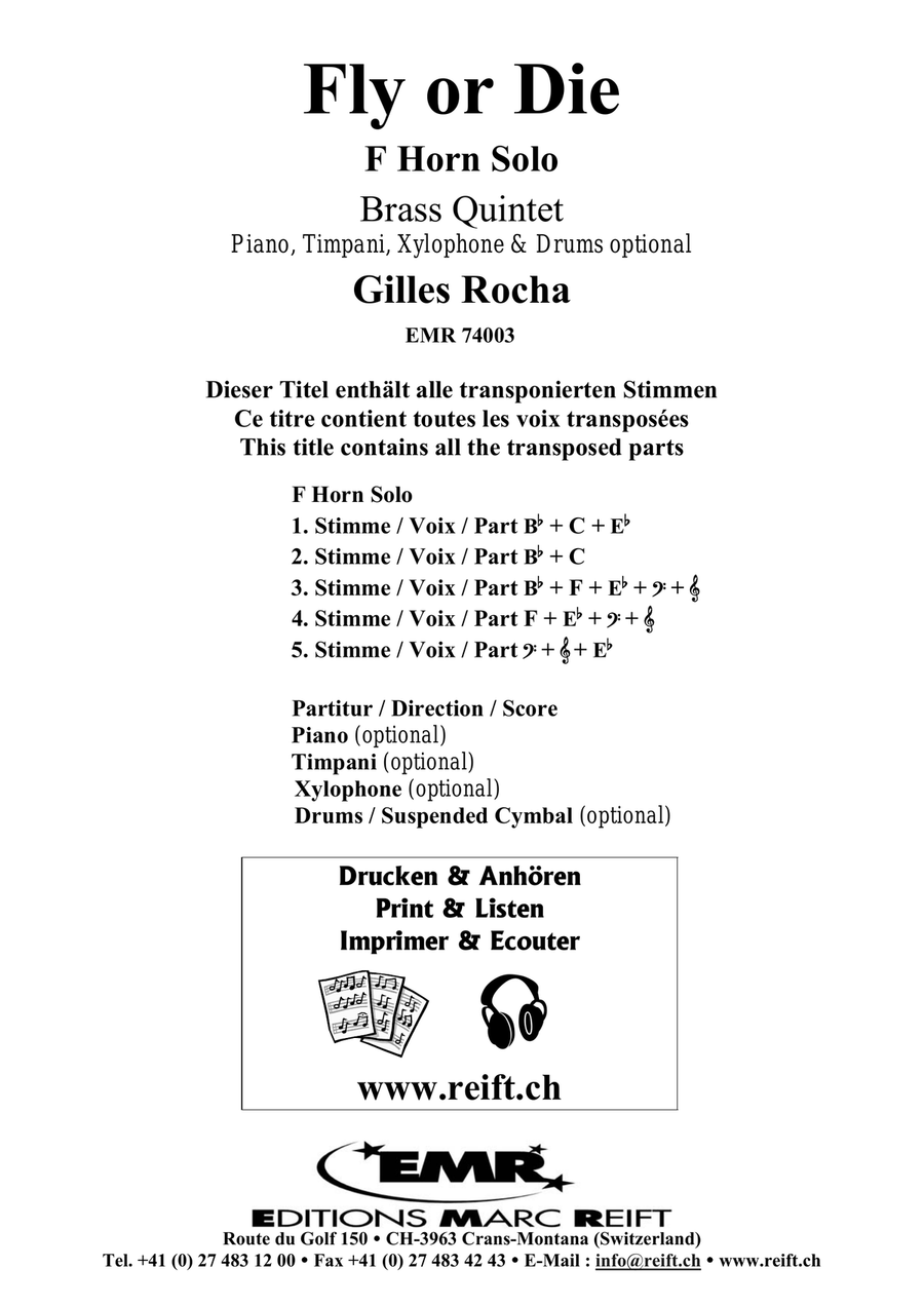 Fly or Die Fly or Die Brass Quintet scores gallery preview page 2