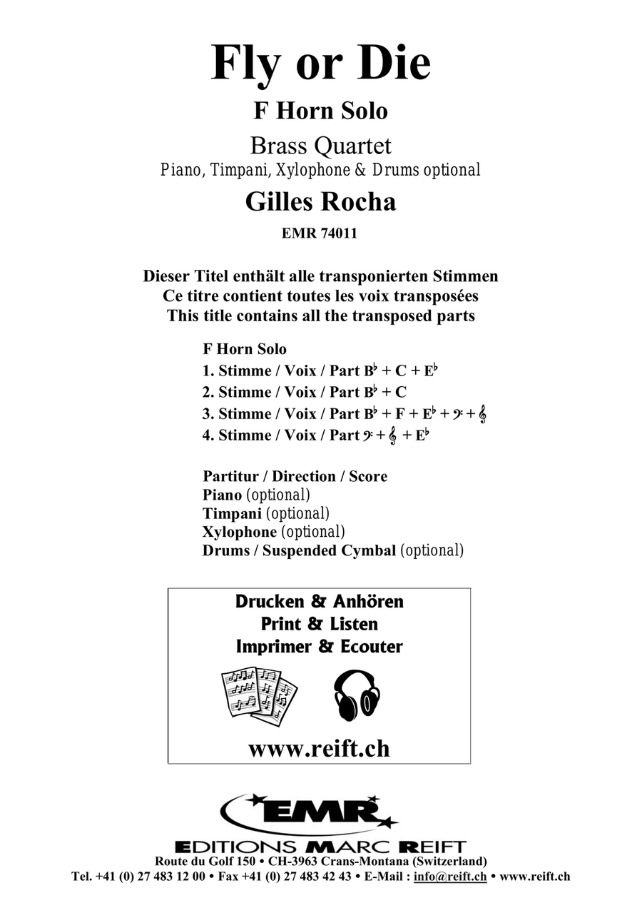 Fly or Die Fly or Die Brass Quartet scores gallery preview page 2