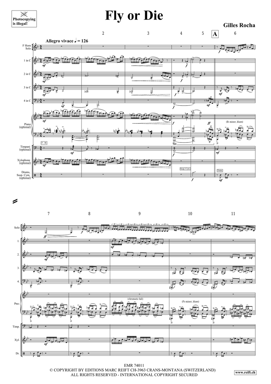 Fly or Die Fly or Die Brass Quartet scores gallery preview page 4