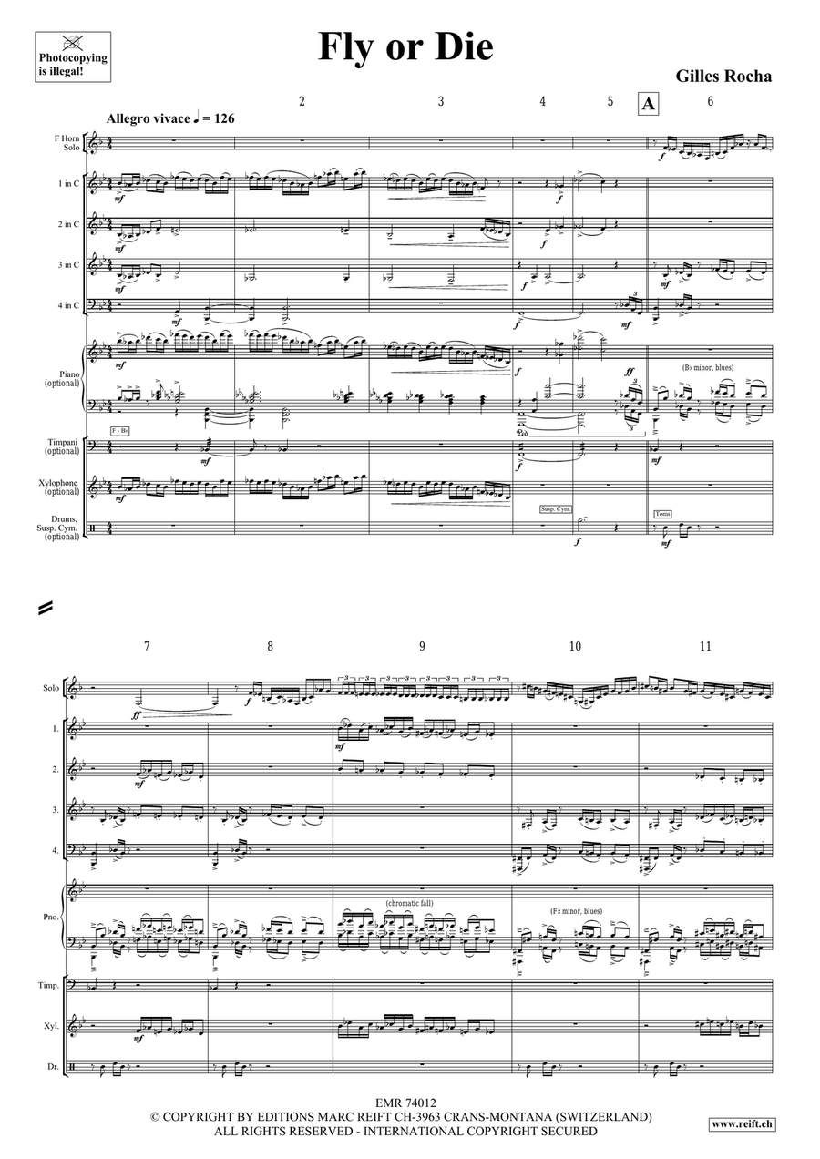Fly or Die Fly or Die Woodwind Quartet scores gallery preview page 4