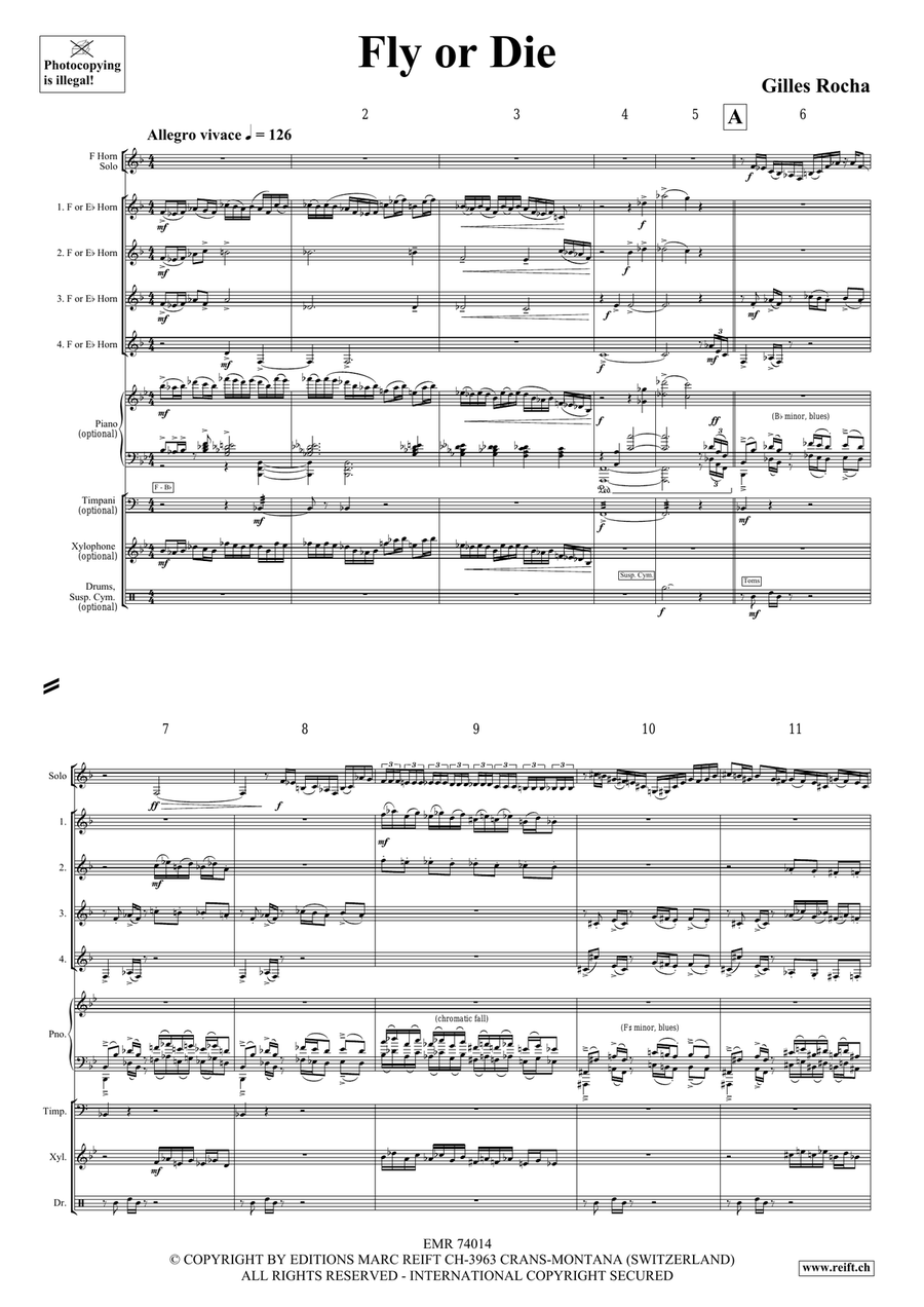 Fly or Die Fly or Die Horn Solo scores gallery preview page 4