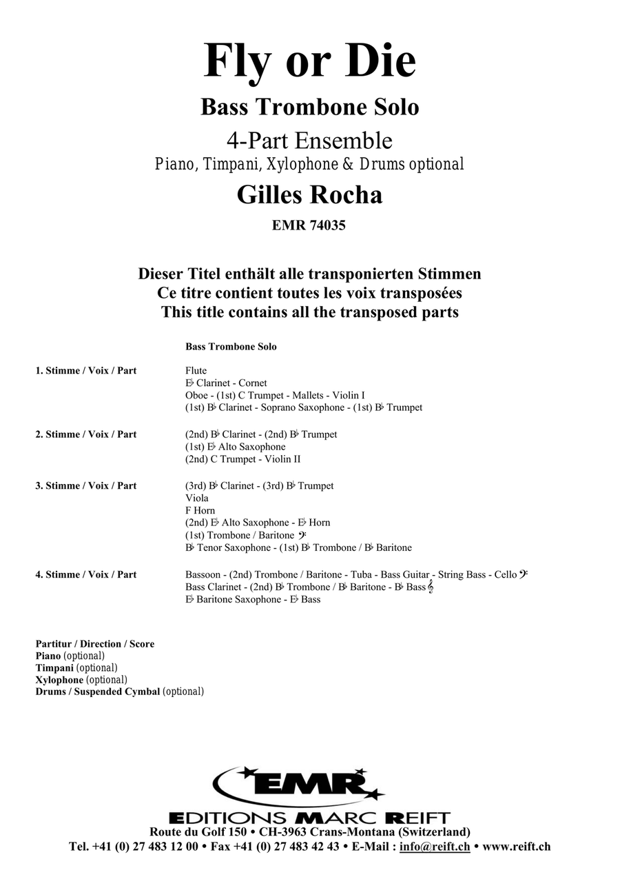 Fly or Die Fly or Die Bass Trombone scores gallery preview page 2