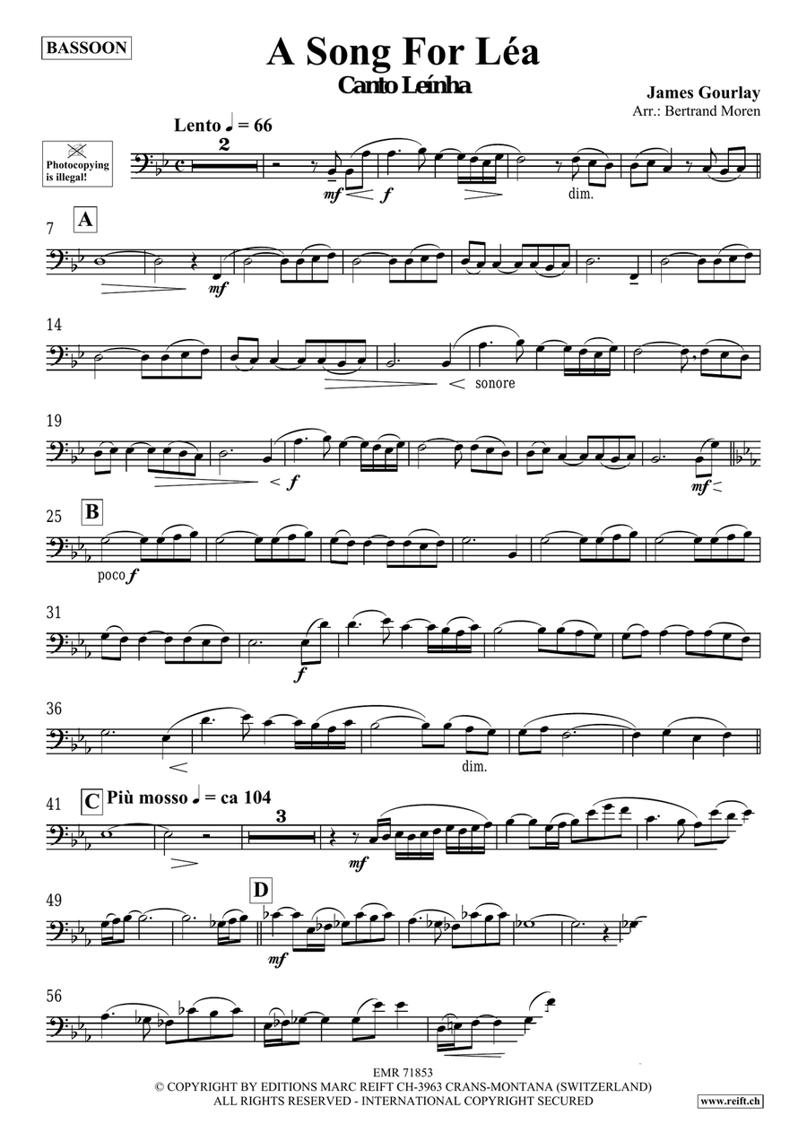 A Song For Léa Bassoon Solo scores gallery preview page 4