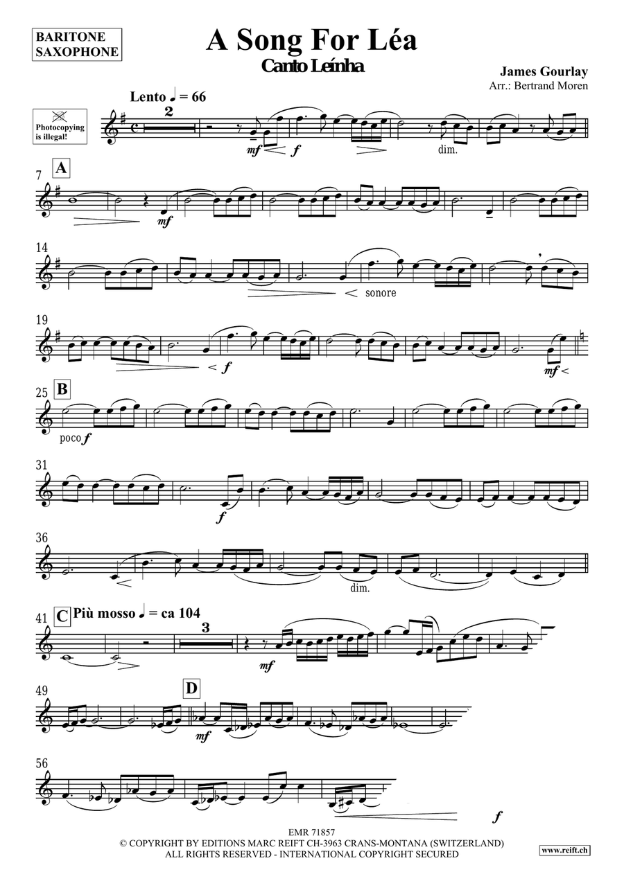 A Song For Léa A Song For Léa Baritone Saxophone scores gallery preview page 4