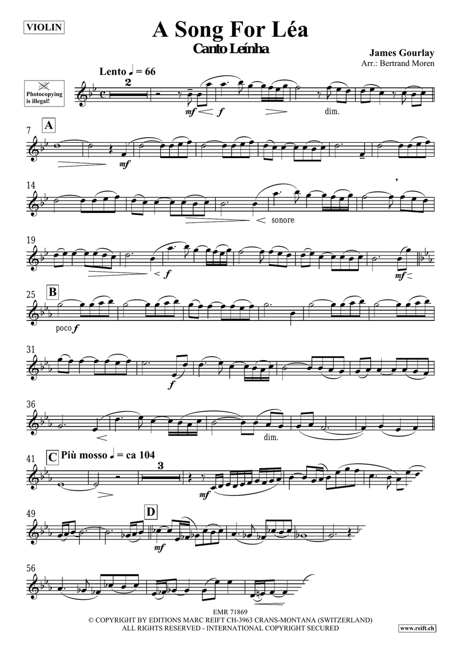 A Song For Léa A Song For Léa Violin Solo scores gallery preview page 4