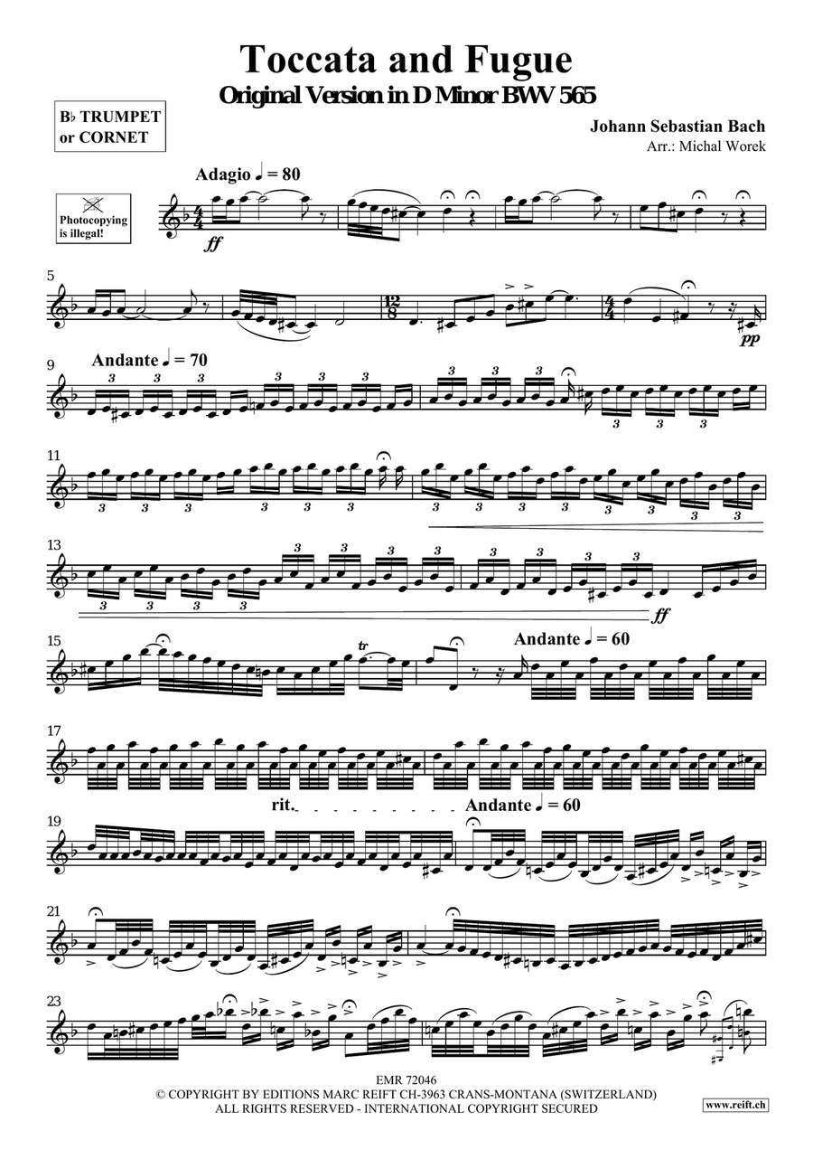 Toccata and Fugue Toccata and Fugue Cornet scores gallery preview page 3