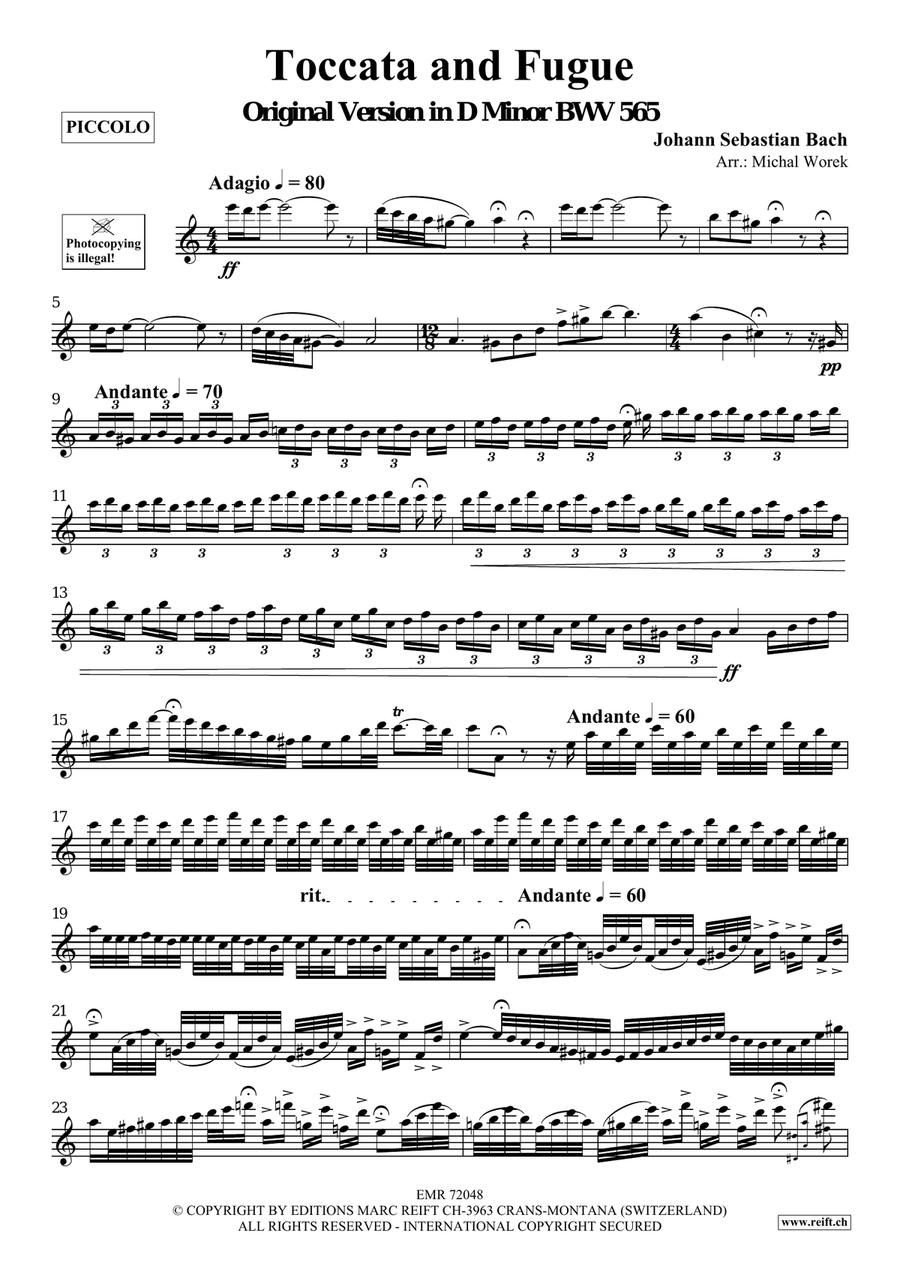 Toccata and Fugue Toccata and Fugue Piccolo scores gallery preview page 3