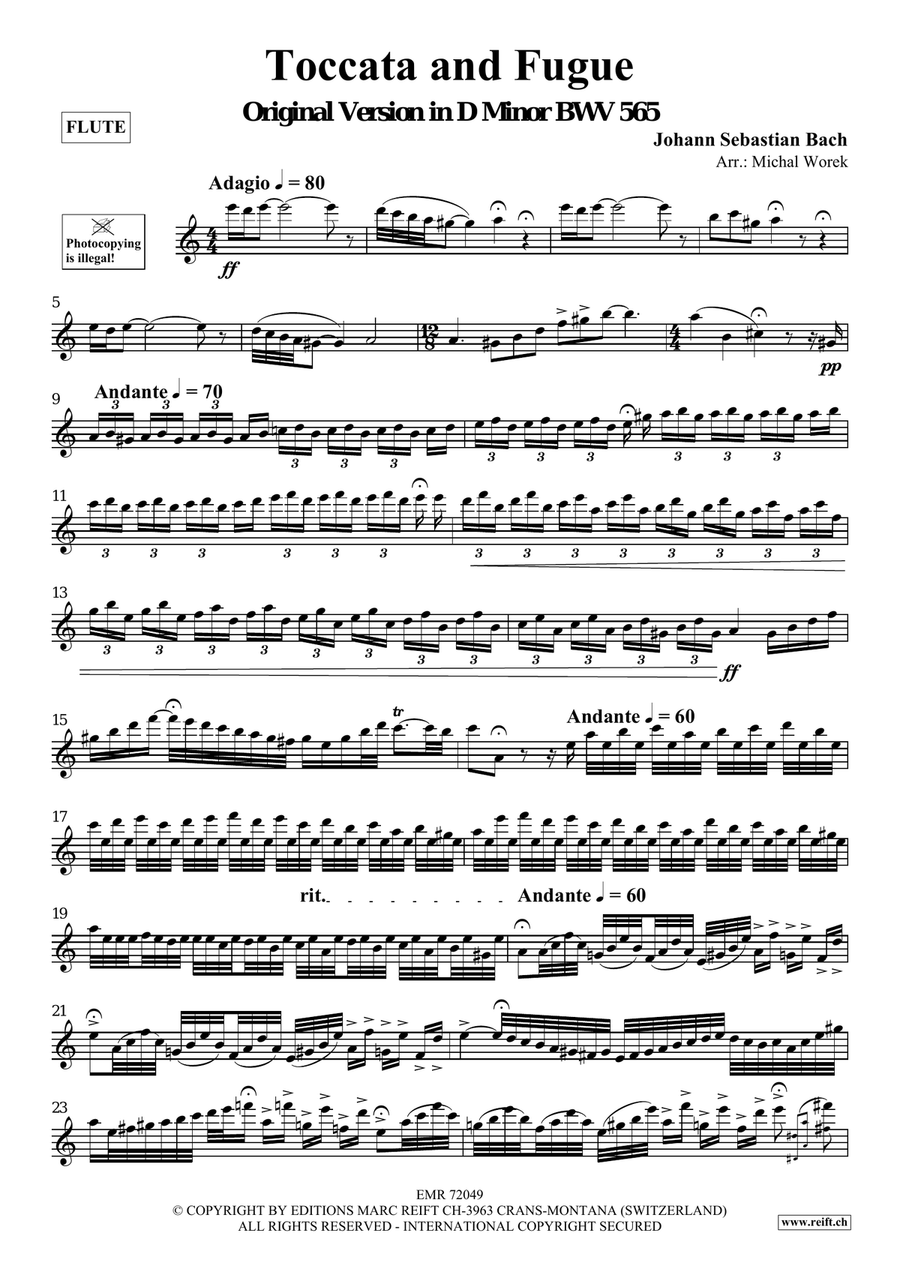 Toccata and Fugue Toccata and Fugue Flute Solo scores gallery preview page 3