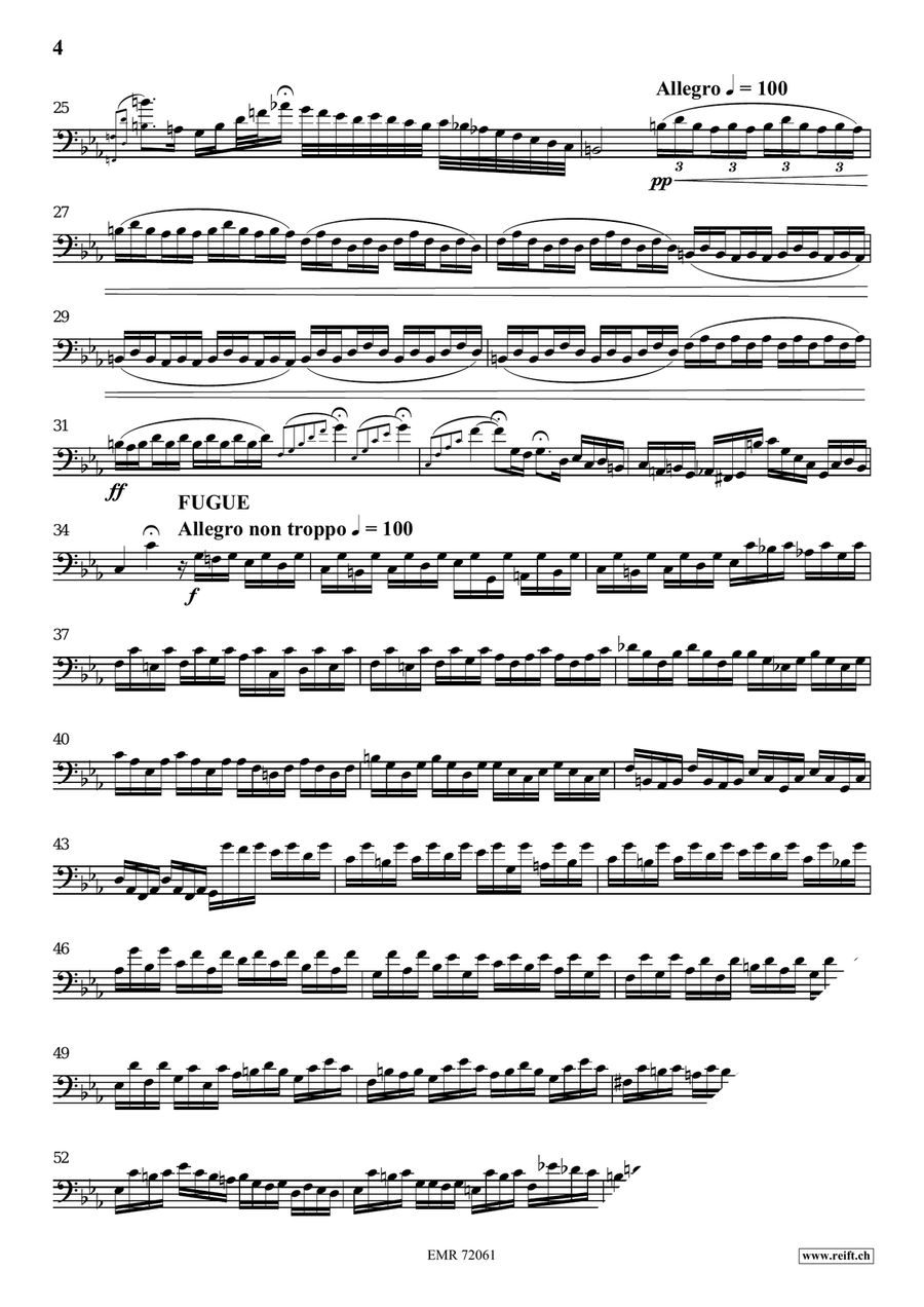 Toccata and Fugue Toccata and Fugue Trombone Solo scores gallery preview page 4