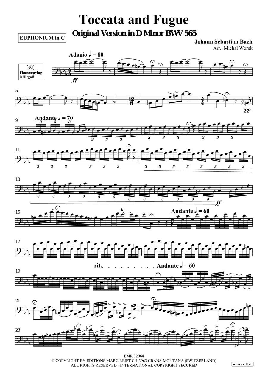 Toccata and Fugue Toccata and Fugue Euphonium scores gallery preview page 3