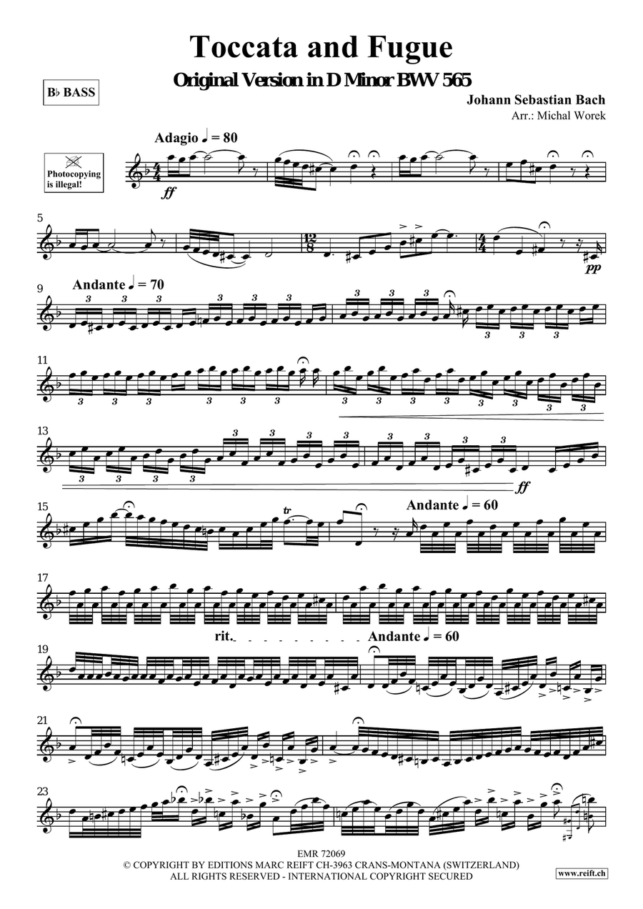 Toccata and Fugue Toccata and Fugue Bass Voice scores gallery preview page 3