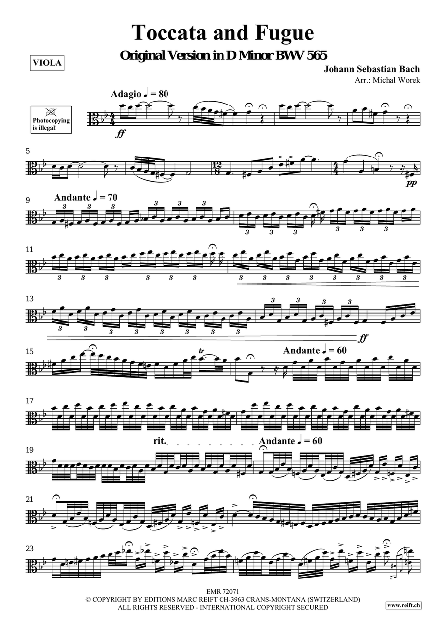 Toccata and Fugue Toccata and Fugue Viola Solo scores gallery preview page 3