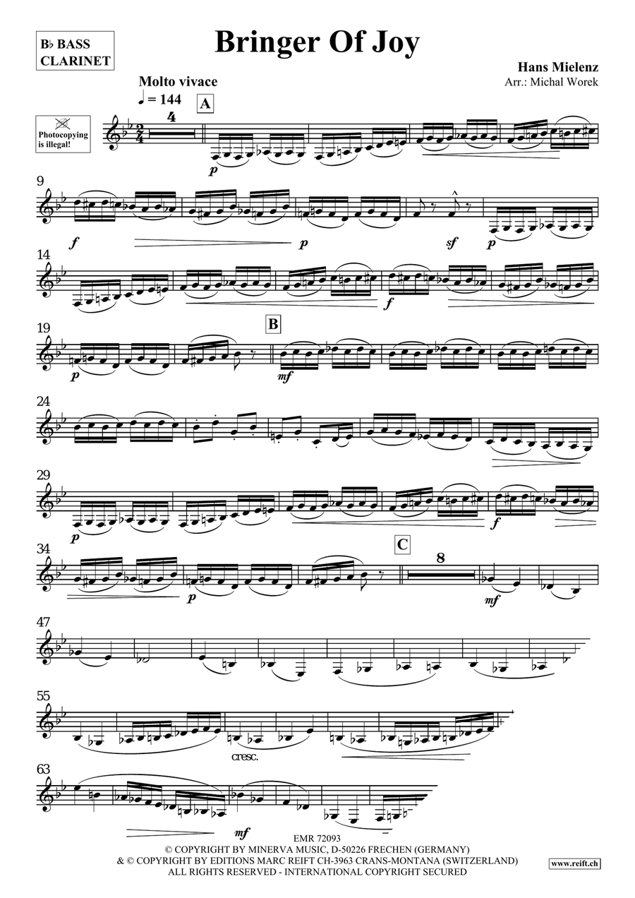 Bringer Of Joy Bringer Of Joy Bass Clarinet scores gallery preview page 3