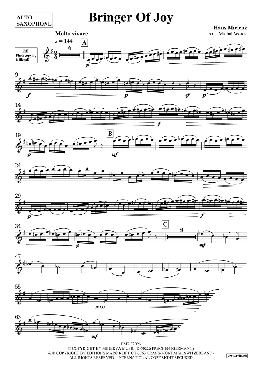 Bringer Of Joy Bringer Of Joy Alto Saxophone scores gallery preview page 3