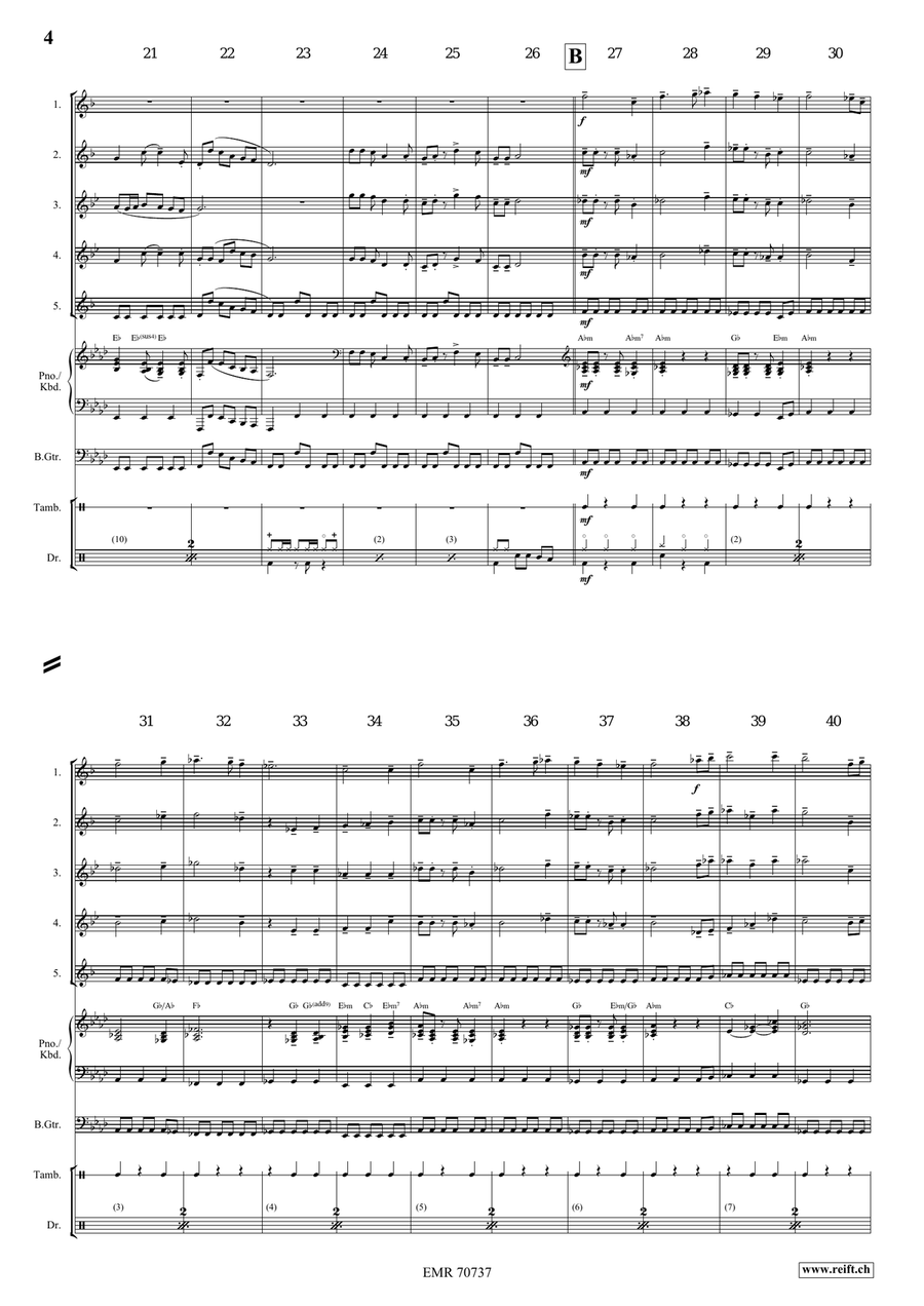 Medieval Fantasy Medieval Fantasy Saxophone Quintet scores gallery preview page 6