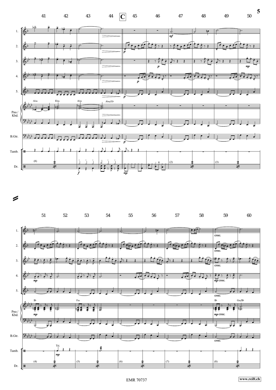 Medieval Fantasy Medieval Fantasy Saxophone Quintet scores gallery preview page 7