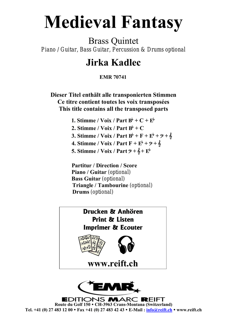 Medieval Fantasy Medieval Fantasy Brass Quintet scores gallery preview page 2