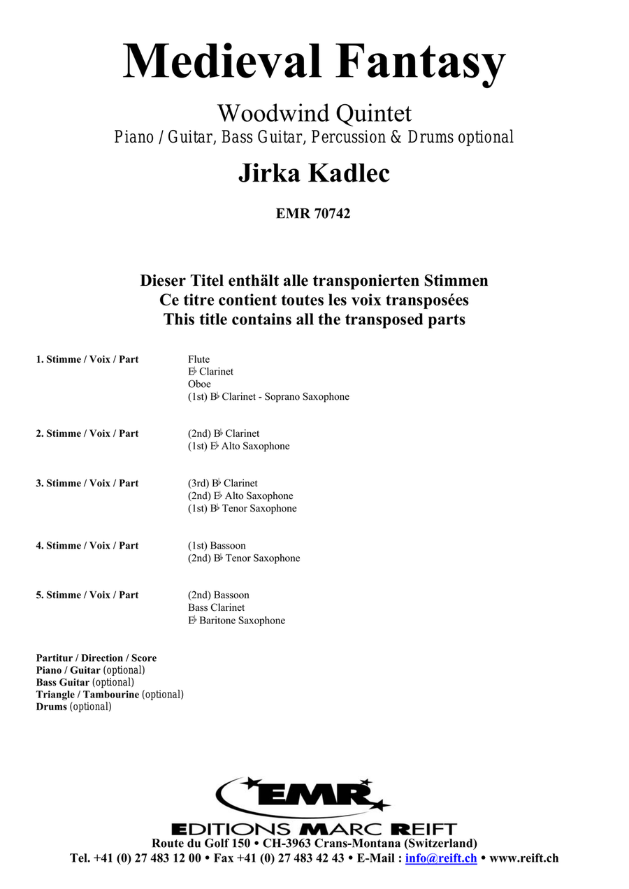 Medieval Fantasy Medieval Fantasy Woodwind Quintet scores gallery preview page 2