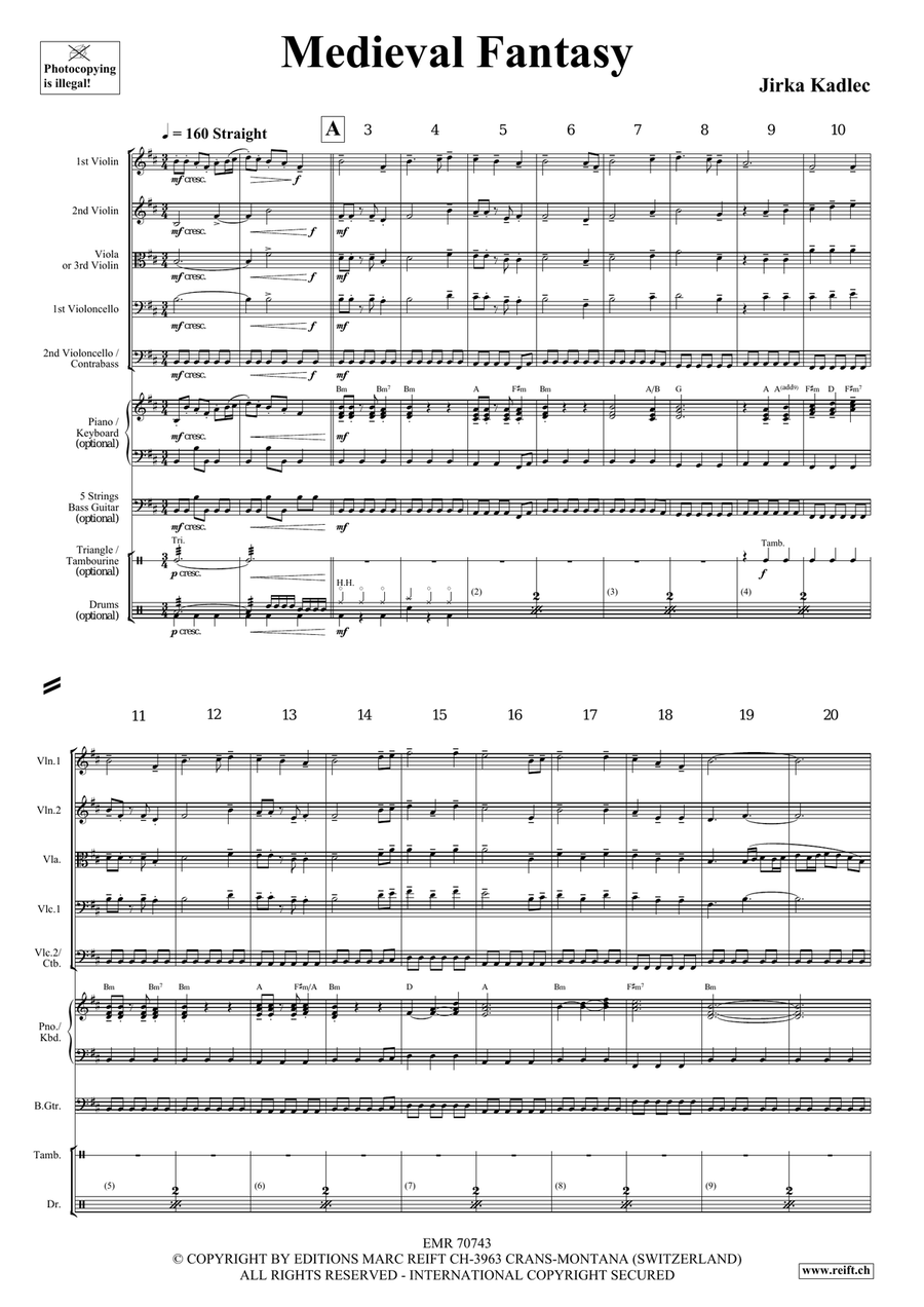 Medieval Fantasy Medieval Fantasy String Orchestra scores gallery preview page 5