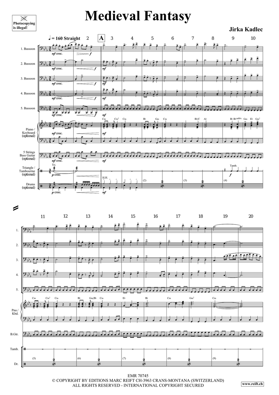 Medieval Fantasy Medieval Fantasy Bassoon scores gallery preview page 5