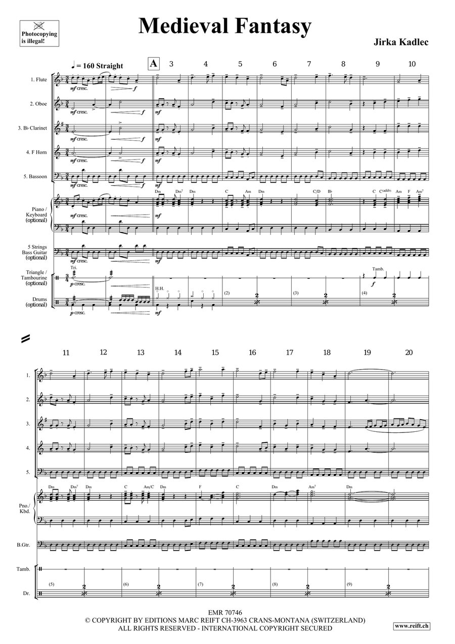 Medieval Fantasy Medieval Fantasy Woodwind Quintet scores gallery preview page 5