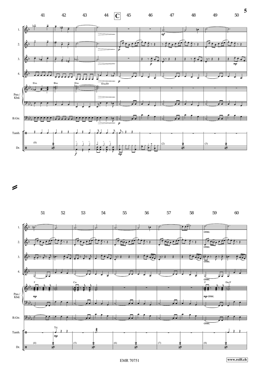 Medieval Fantasy Medieval Fantasy Clarinet Quartet scores gallery preview page 7