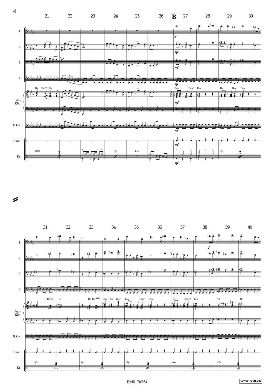 Medieval Fantasy Medieval Fantasy Trombone Quartet scores gallery preview page 6