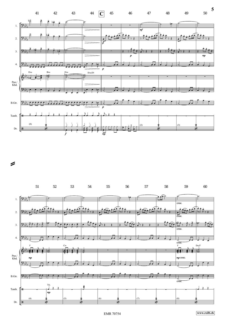 Medieval Fantasy Medieval Fantasy Trombone Quartet scores gallery preview page 7