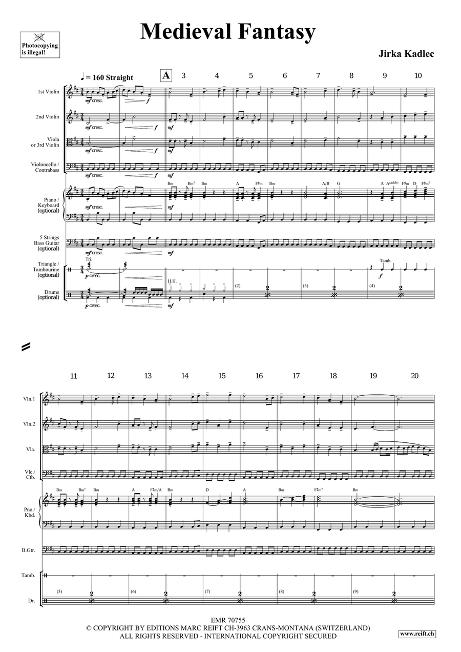 Medieval Fantasy Medieval Fantasy String Quartet scores gallery preview page 5