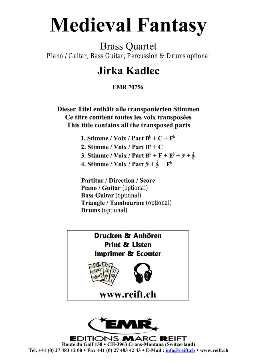 Medieval Fantasy Medieval Fantasy Brass Quartet scores gallery preview page 2