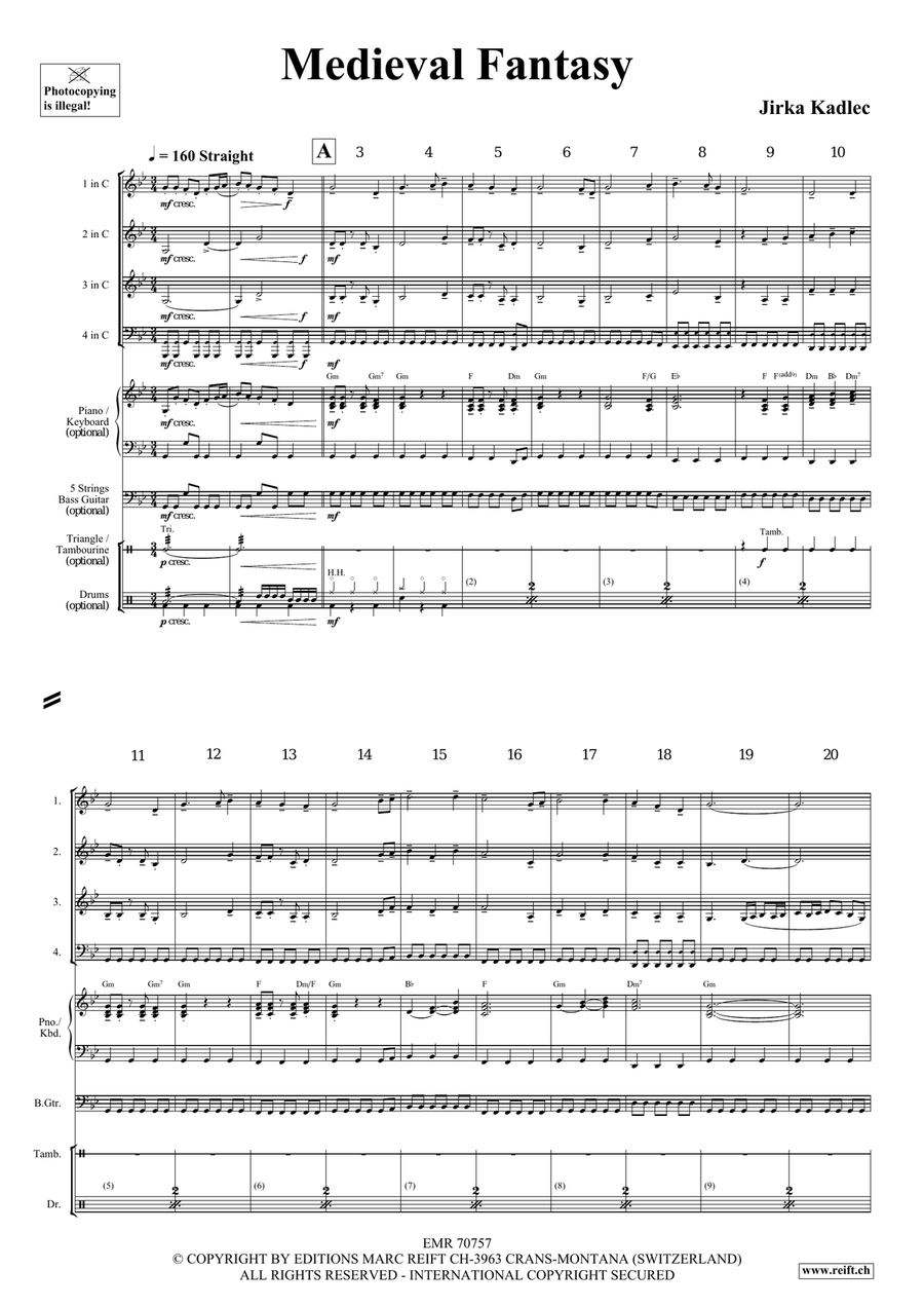 Medieval Fantasy Medieval Fantasy Woodwind Quartet scores gallery preview page 5