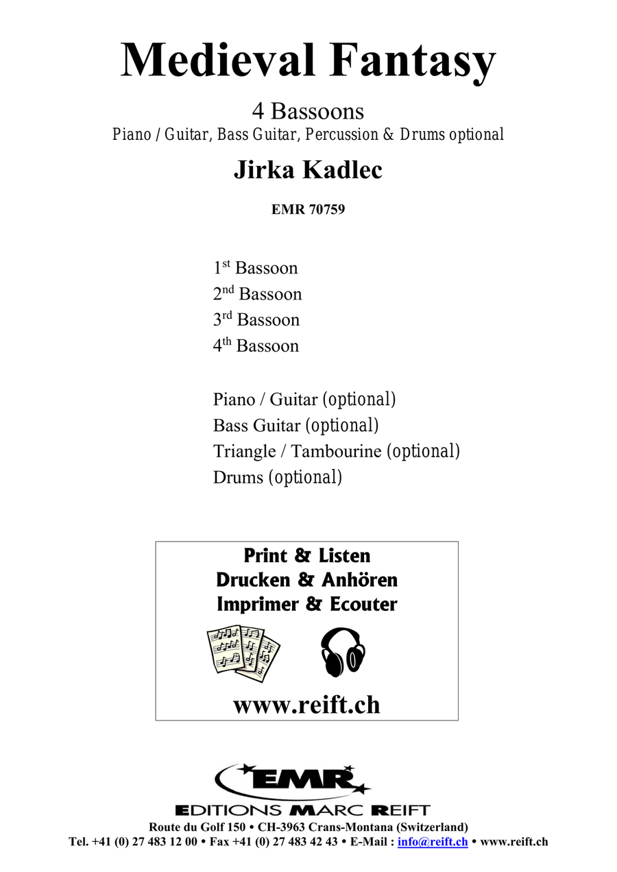 Medieval Fantasy Medieval Fantasy Bassoon Quartet scores gallery preview page 2