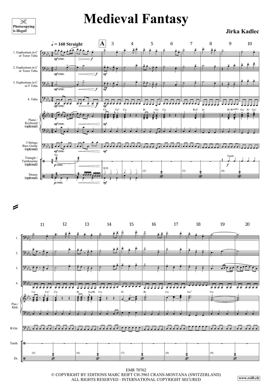 Medieval Fantasy Medieval Fantasy Tuba Quartet scores gallery preview page 5