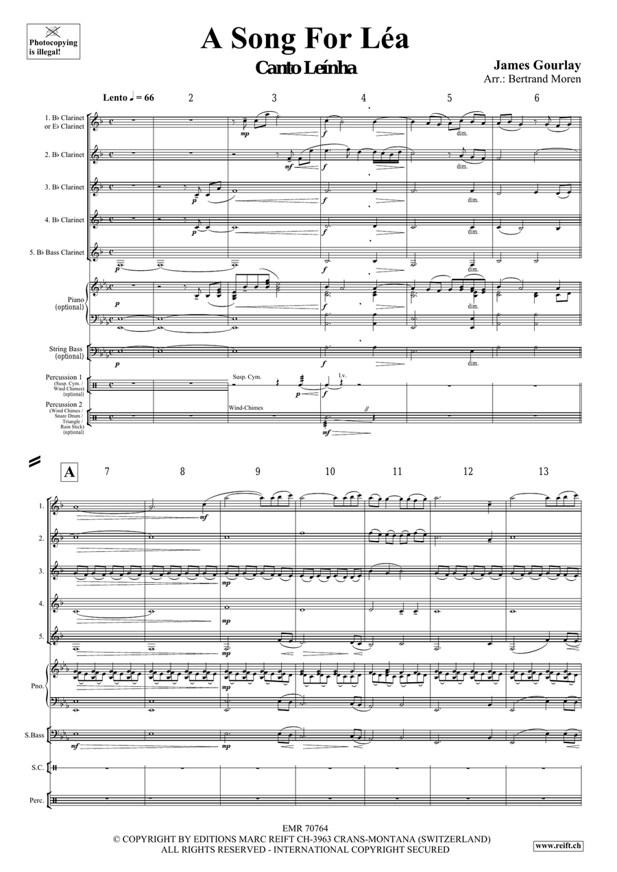 A Song For Léa A Song For Léa Clarinet Quintet scores gallery preview page 4