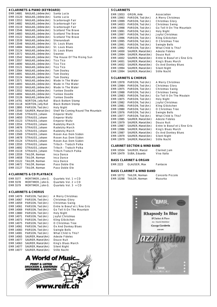 A Song For Léa A Song For Léa Clarinet Quintet scores gallery preview page 7