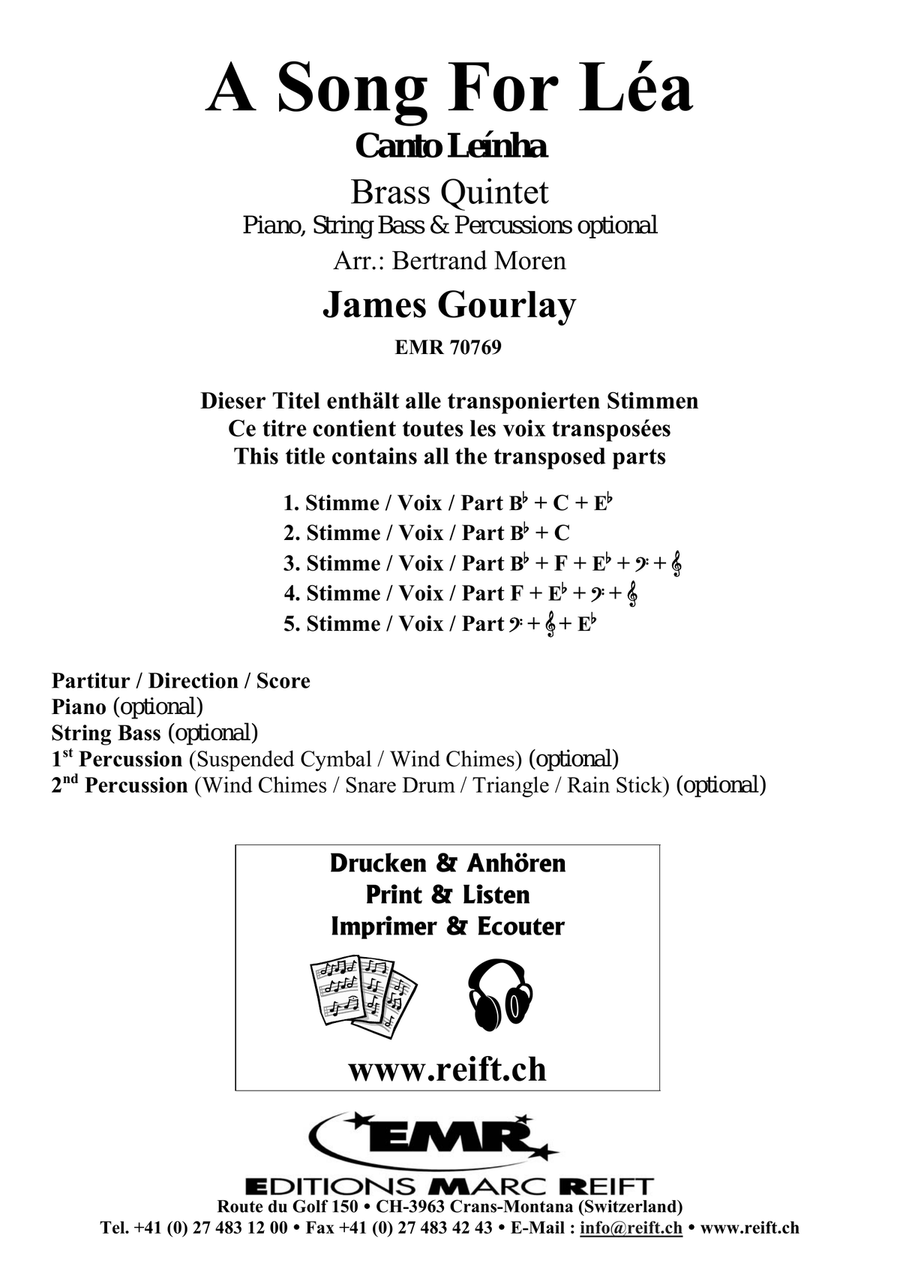 A Song For Léa A Song For Léa Brass Quintet scores gallery preview page 2