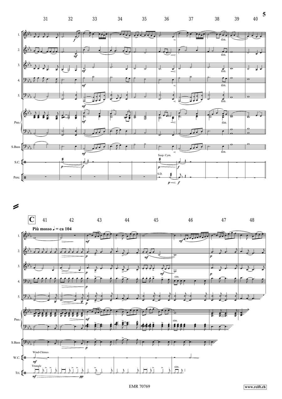 A Song For Léa A Song For Léa Brass Quintet scores gallery preview page 6
