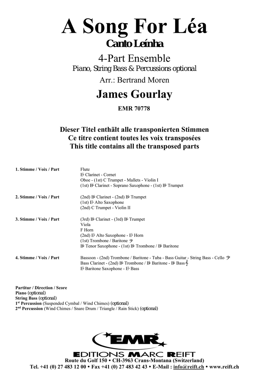 A Song For Léa Score scores gallery preview page 2