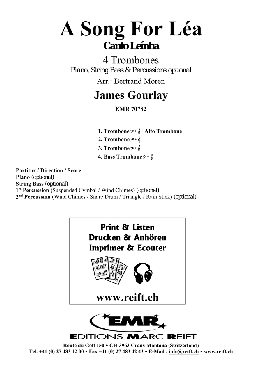A Song For Léa A Song For Léa Trombone Quartet scores gallery preview page 2
