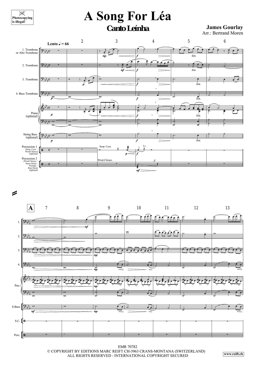 A Song For Léa A Song For Léa Trombone Quartet scores gallery preview page 4