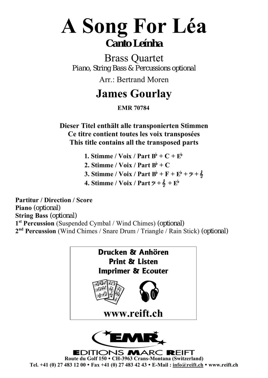 A Song For Léa A Song For Léa Brass Quartet scores gallery preview page 2