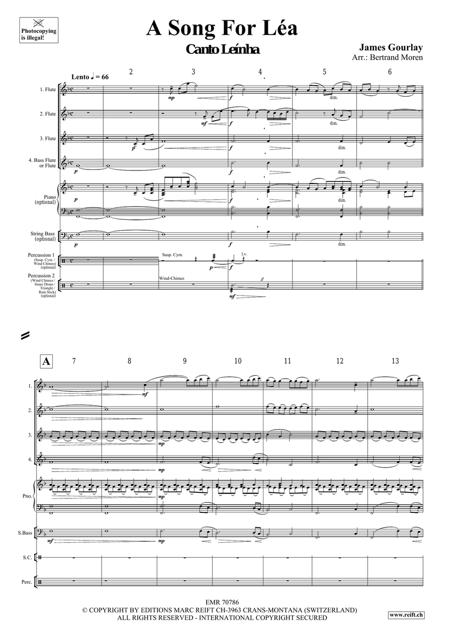A Song For Léa A Song For Léa Flute Quartet scores gallery preview page 4