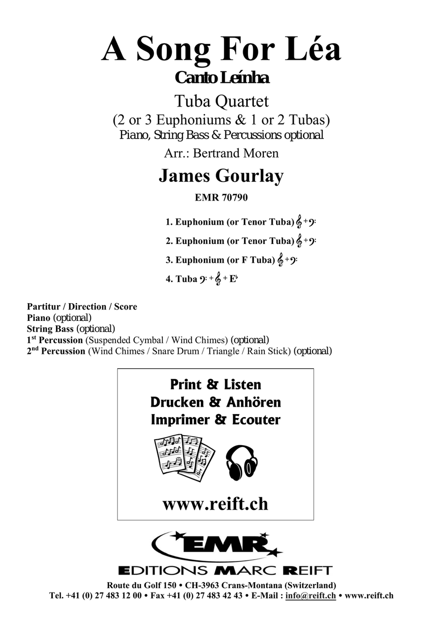 A Song For Léa A Song For Léa Tuba Quartet scores gallery preview page 2
