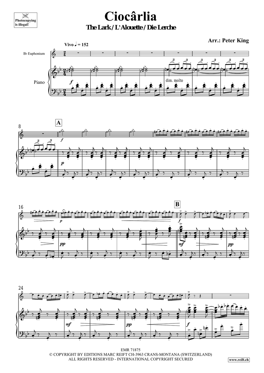 Ciocarlia Ciocarlia Euphonium scores gallery preview page 4