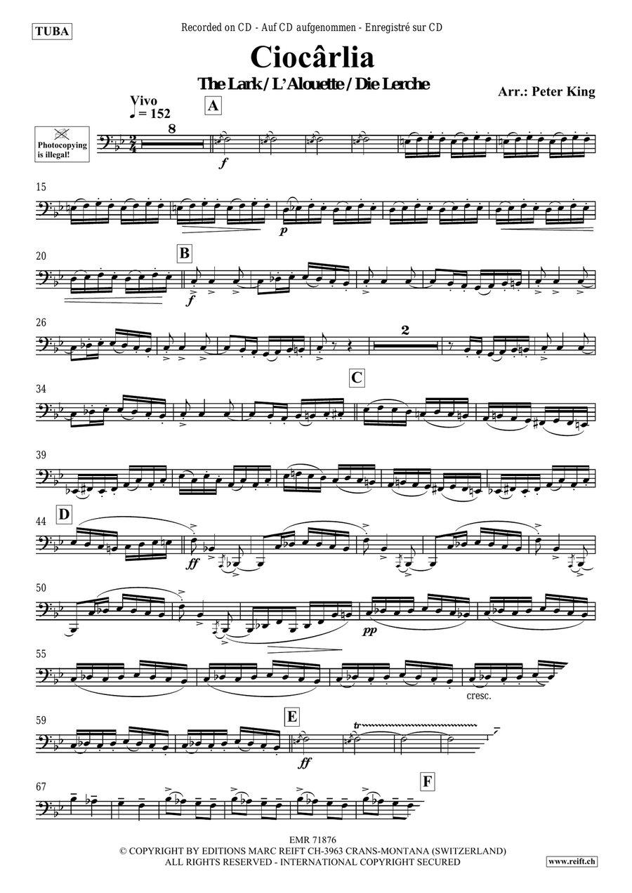 Ciocarlia Ciocarlia Tuba scores gallery preview page 3