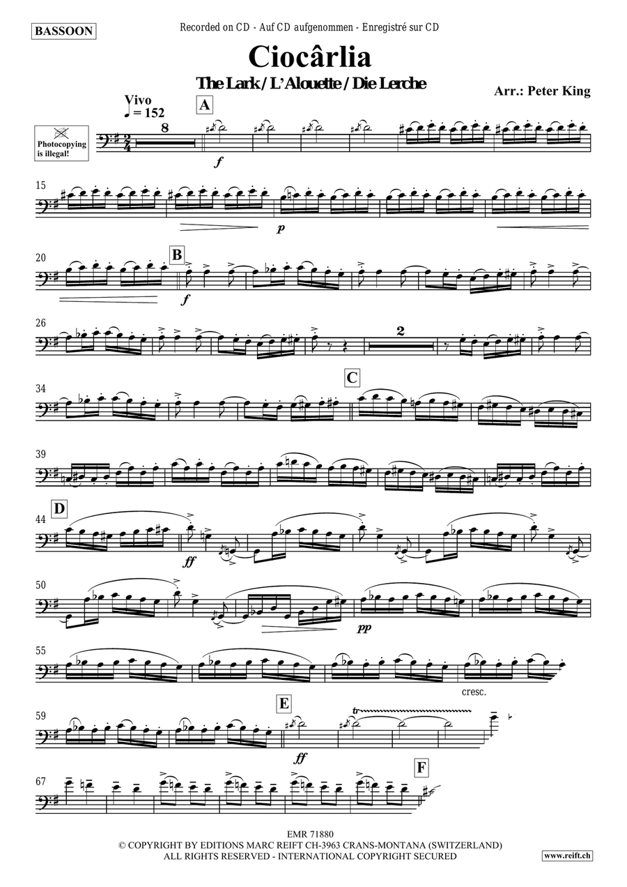 Ciocarlia Ciocarlia Bassoon Solo scores gallery preview page 3