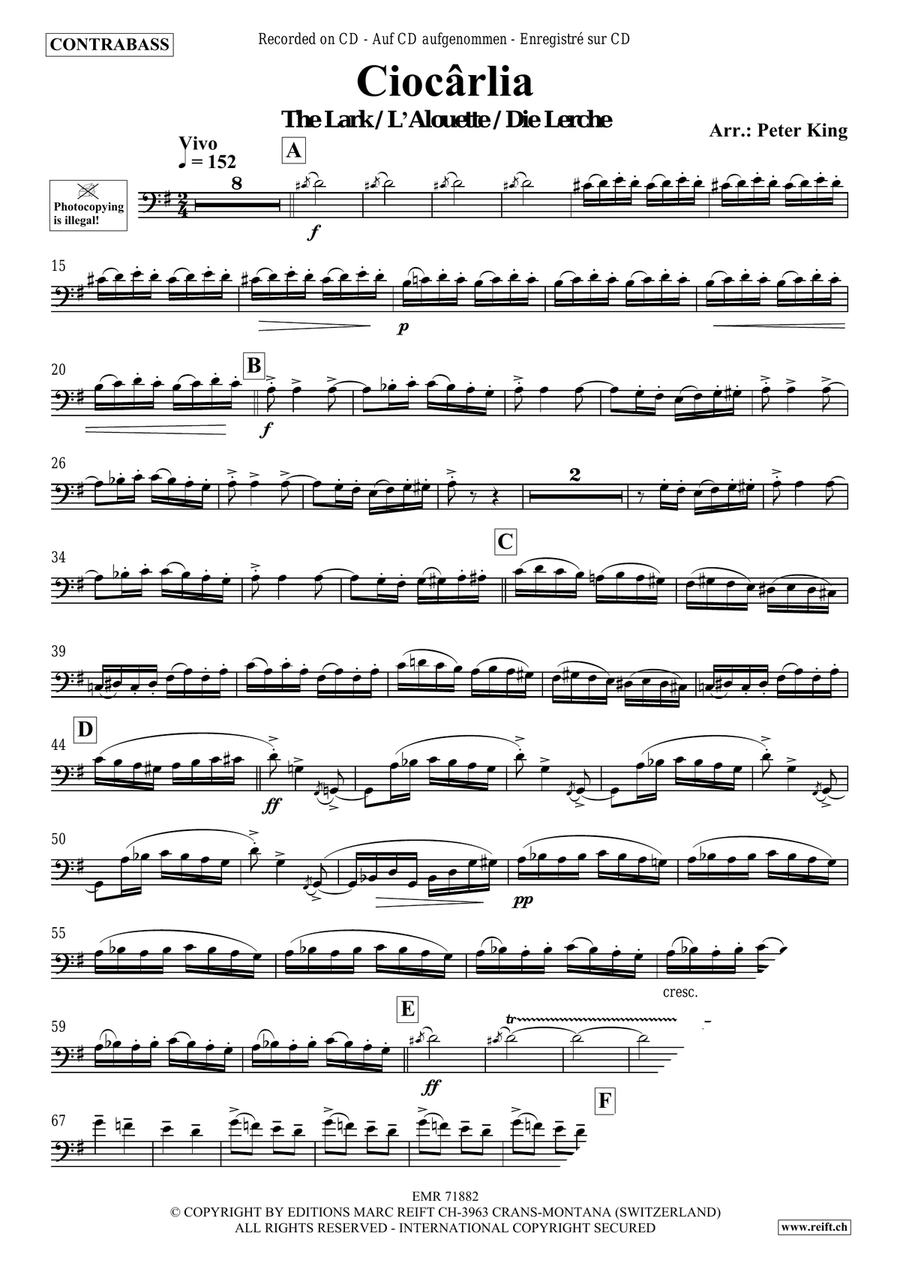 Ciocarlia Ciocarlia Double Bass scores gallery preview page 3