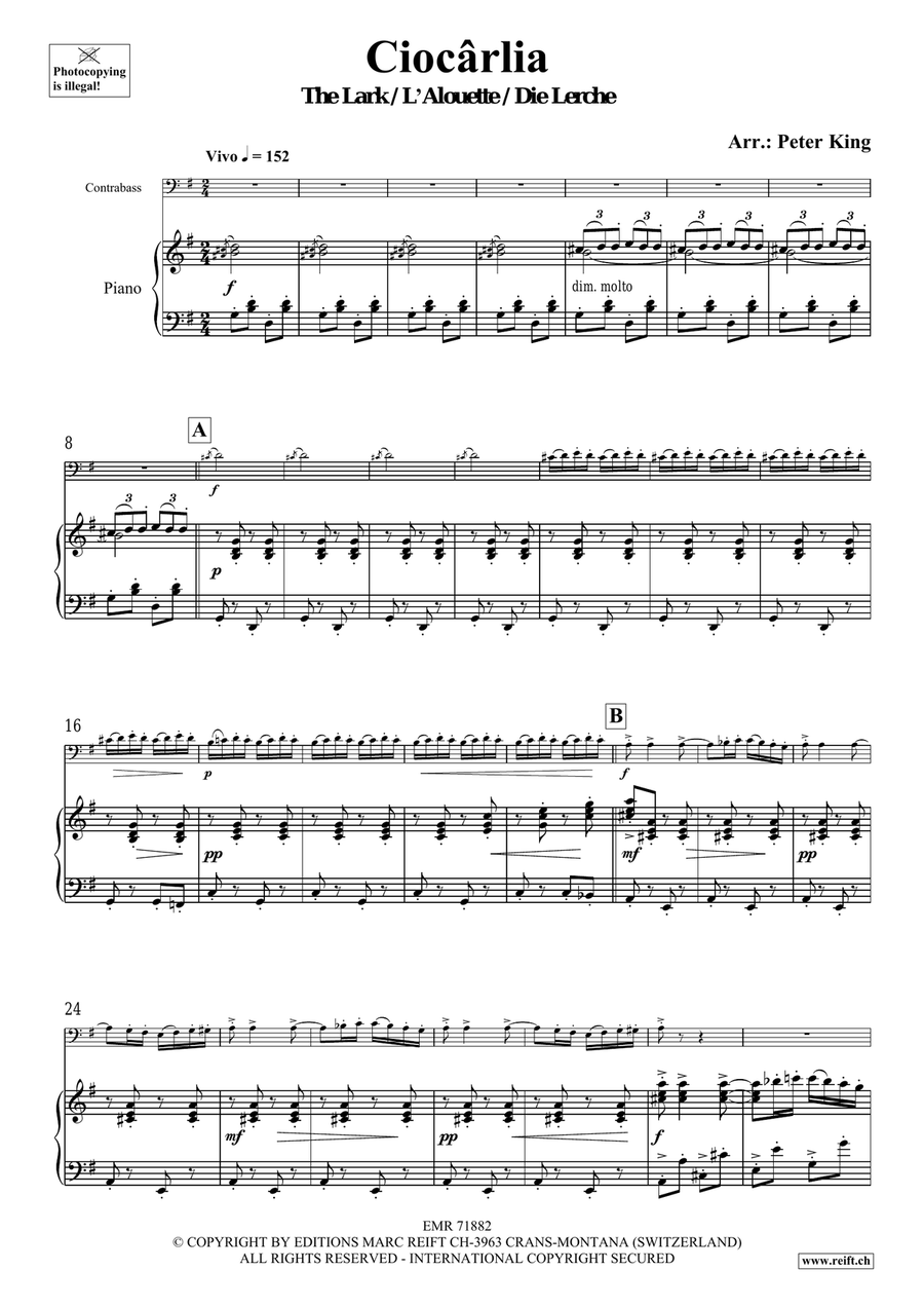 Ciocarlia Ciocarlia Double Bass scores gallery preview page 4