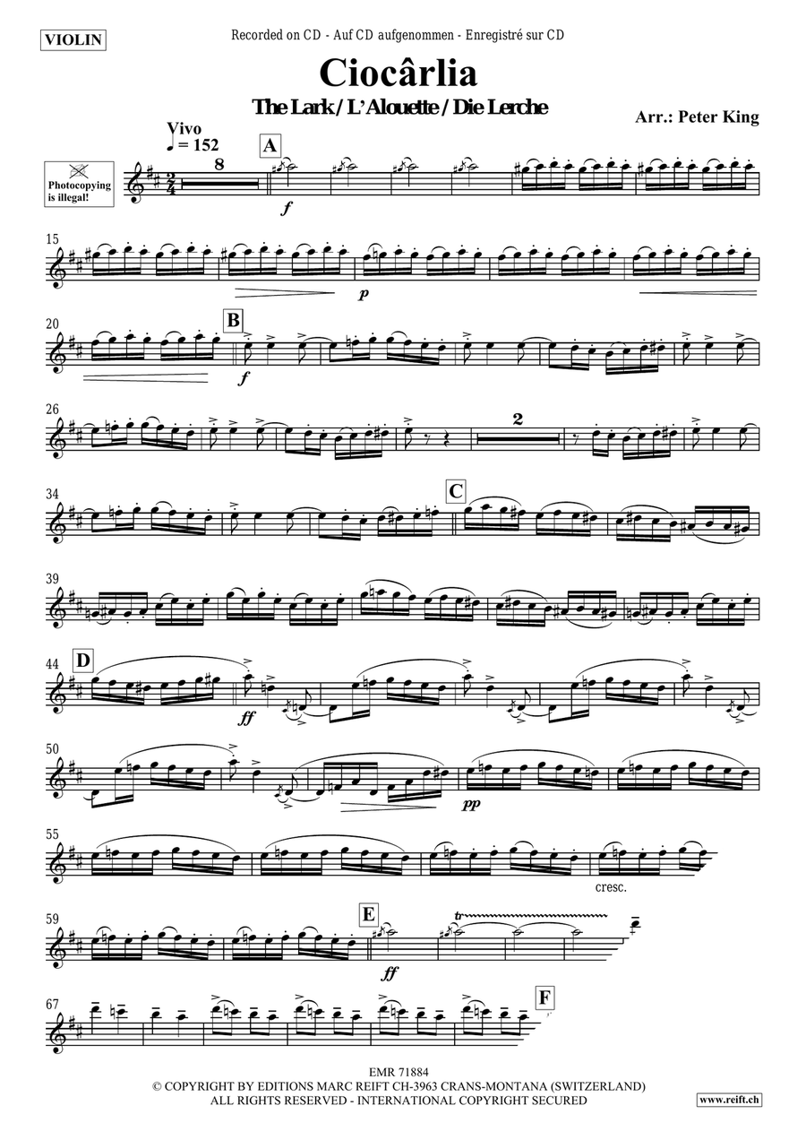 Ciocarlia Ciocarlia Violin Solo scores gallery preview page 3