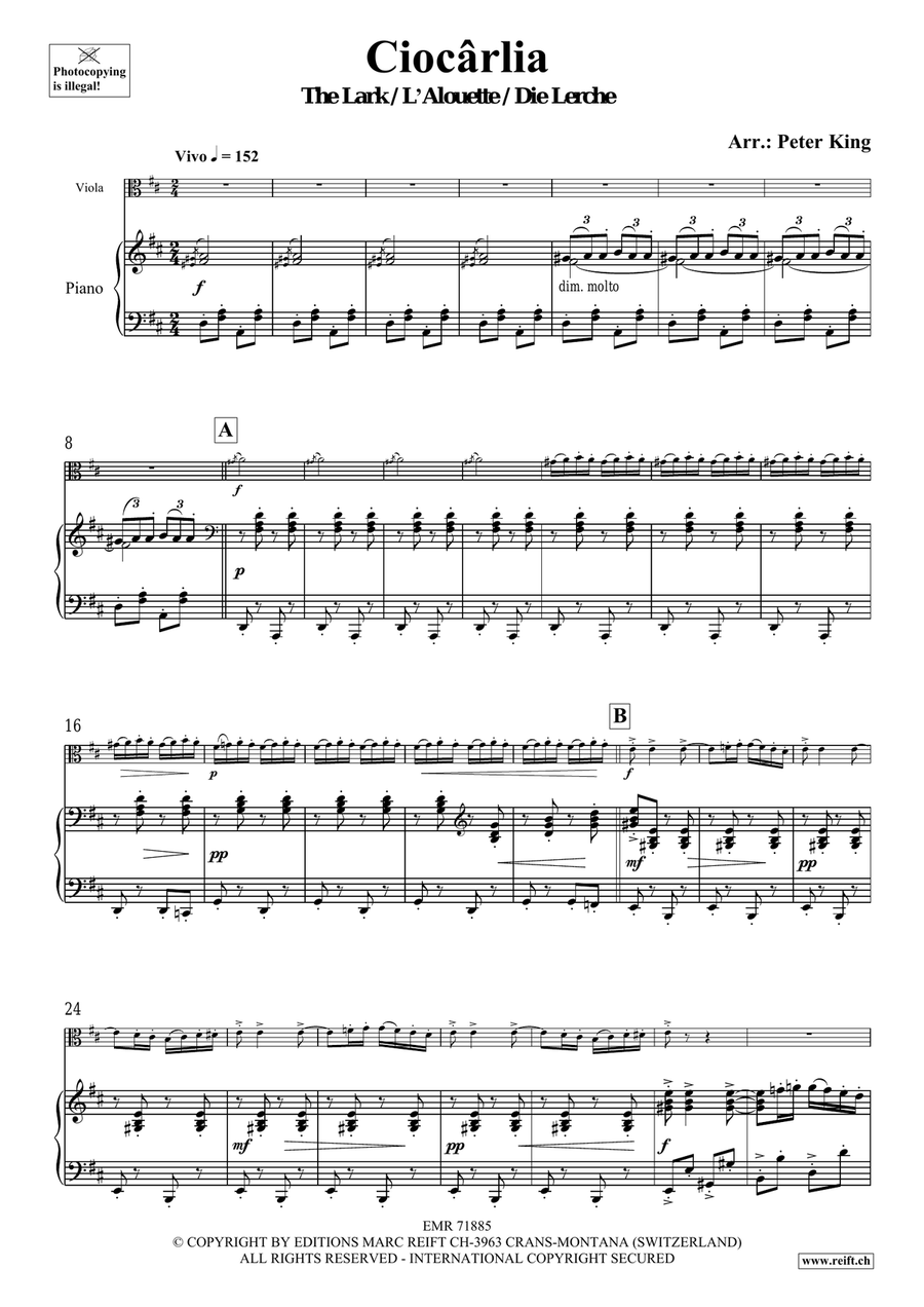 Ciocarlia Ciocarlia Piano Accompaniment scores gallery preview page 4